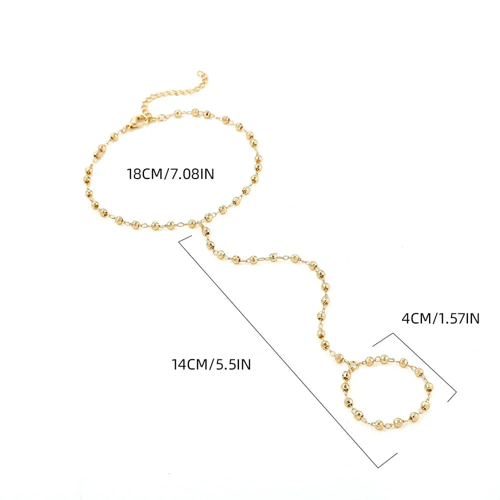 Bijou Femme Cadena Mano y Dedo Pulsera de Mano