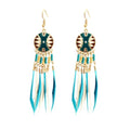 Arete Étnico Africano azul claro