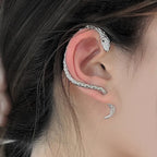 Arete Largo Serpiente de plata