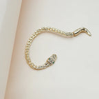 Arete Largo Serpiente de oro