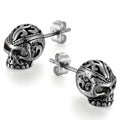 Arete Cabeza de Calavera de Plata