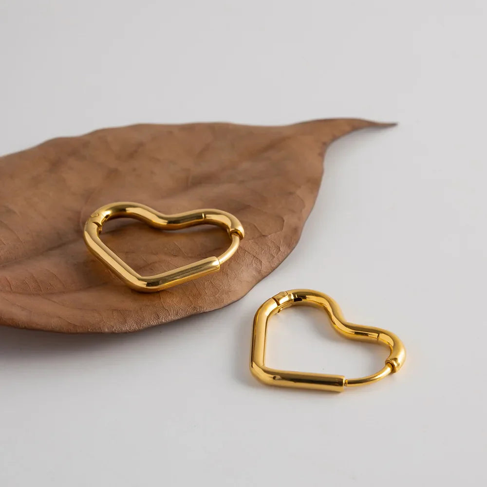 Aretes de Aro Corazón Oro para Mujer oro