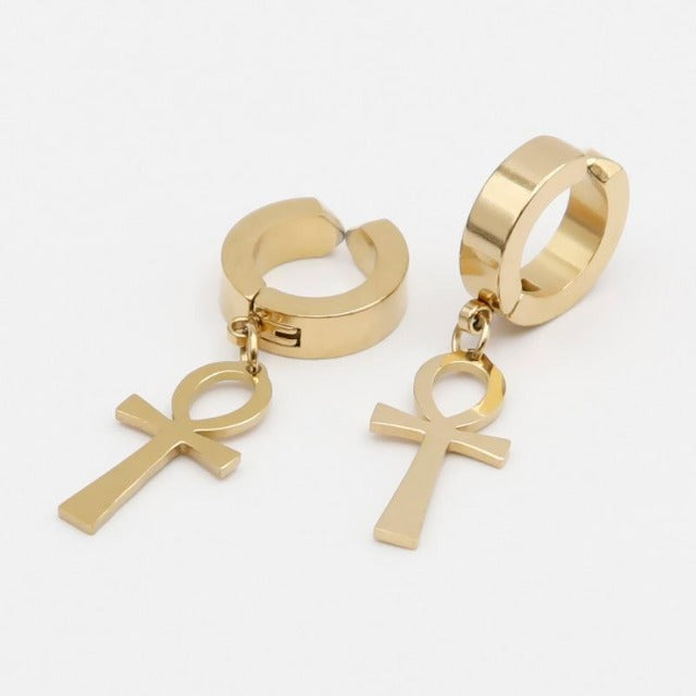 Aretes Ankh dorados