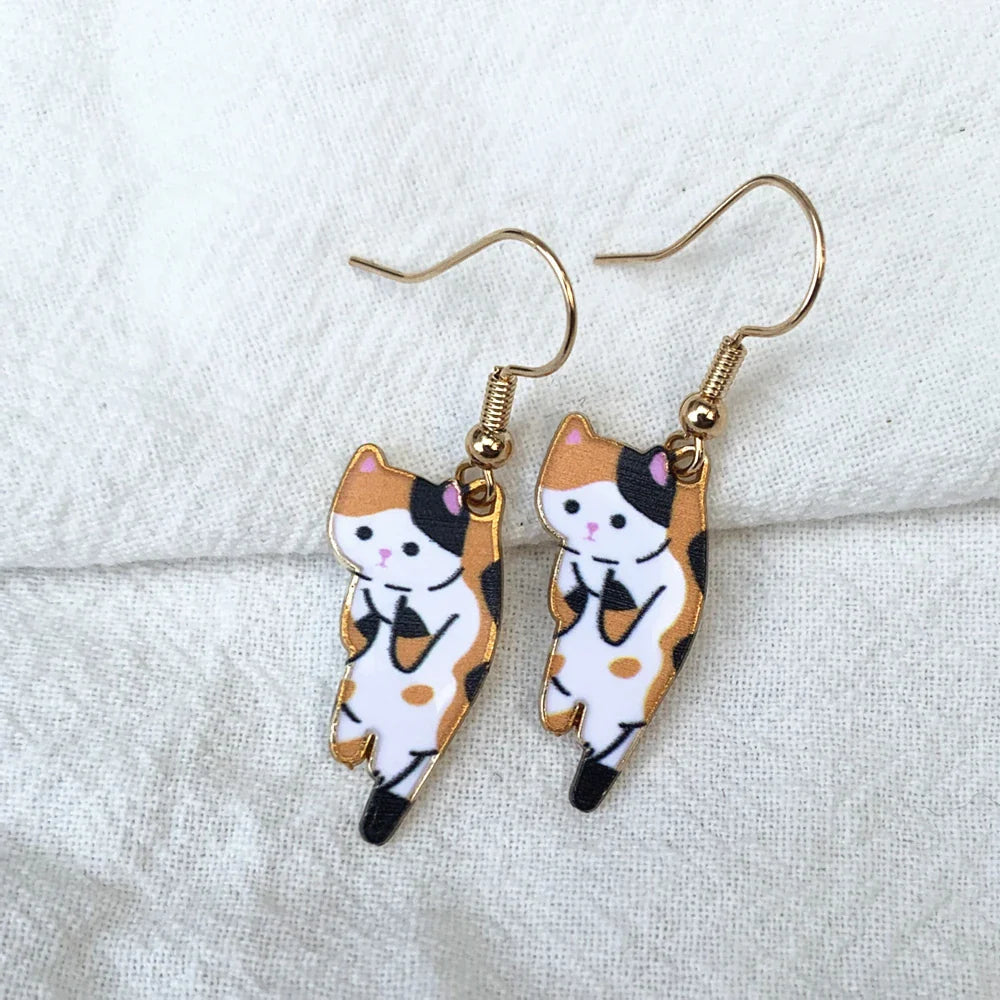 Aretes Gato Cute carey
