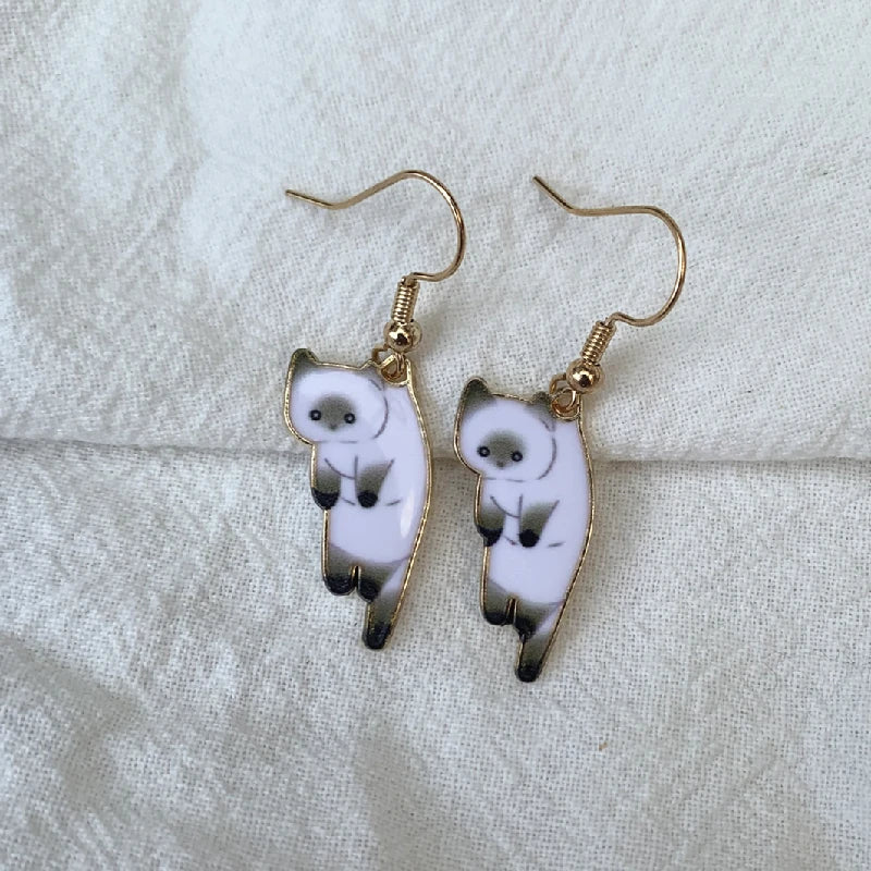 Aretes Gato Cute siamés