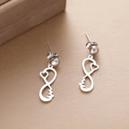 Aretes Infinito Corazón plata