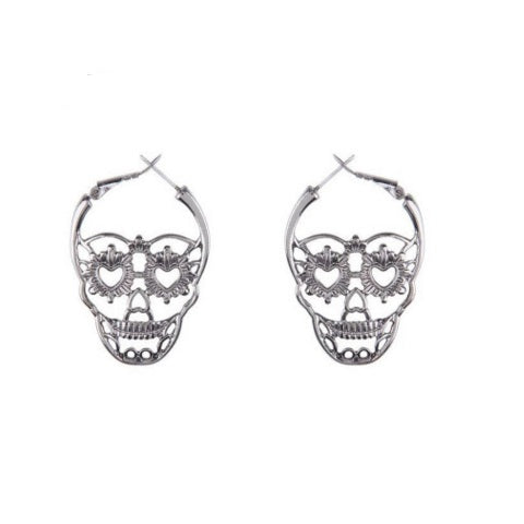 Aretes Colgantes Cabeza de Calavera