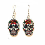 Aretes Calavera Mexicana blanco
