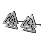 Aretes Viking para Hombre plateado