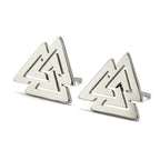 Aretes Viking para Hombre plateado