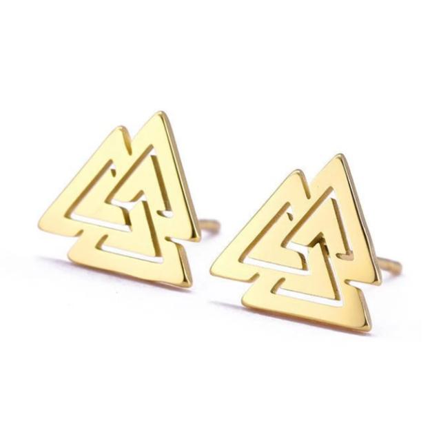 Aretes Viking para Hombre dorado