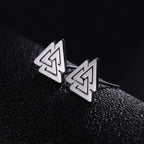 Aretes Viking para Hombre plateado
