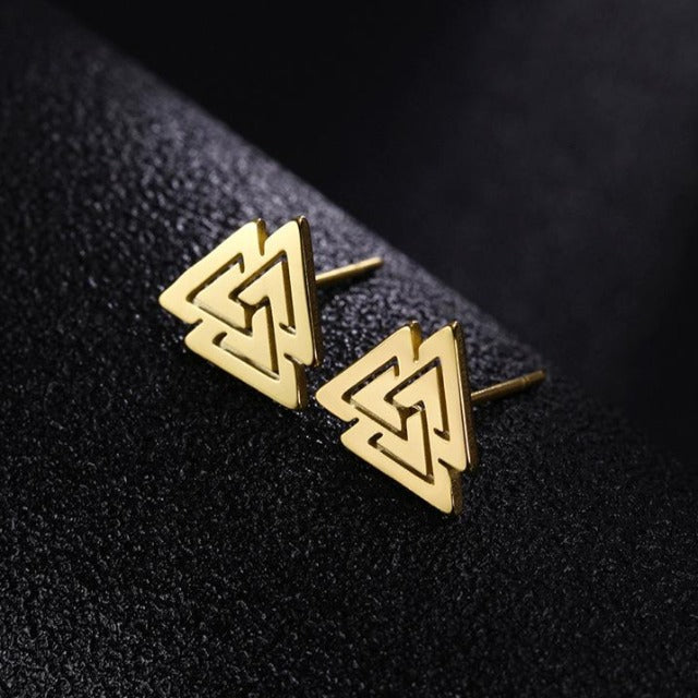 Aretes Viking para Hombre dorado
