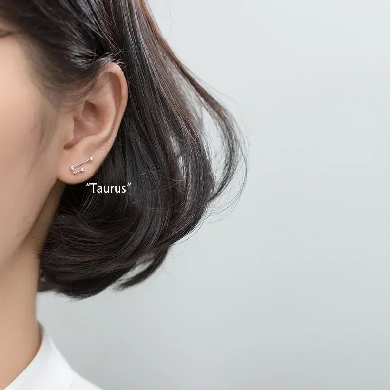 Aretes 12 Constelaciones Signo del Zodiaco Mujer tauro