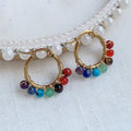 Aretes Aros 7 Chakras para Mujer