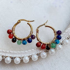 Aretes Aros 7 Chakras para Mujer