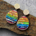 Aretes Colgantes de 7 Chakras para Mujer