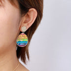 Aretes Colgantes de 7 Chakras para Mujer