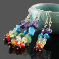Aretes 7 Chakras con Piedra Natural