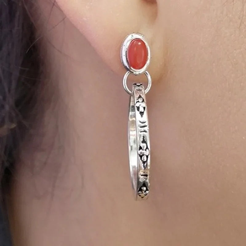Aretes de Aro de Estilo Étnico