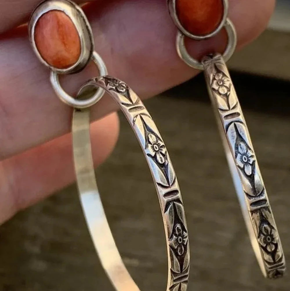 Aretes de Aro de Estilo Étnico
