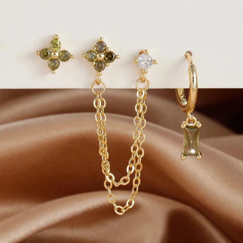 Aretes con Piedra de Nacimiento de Circón