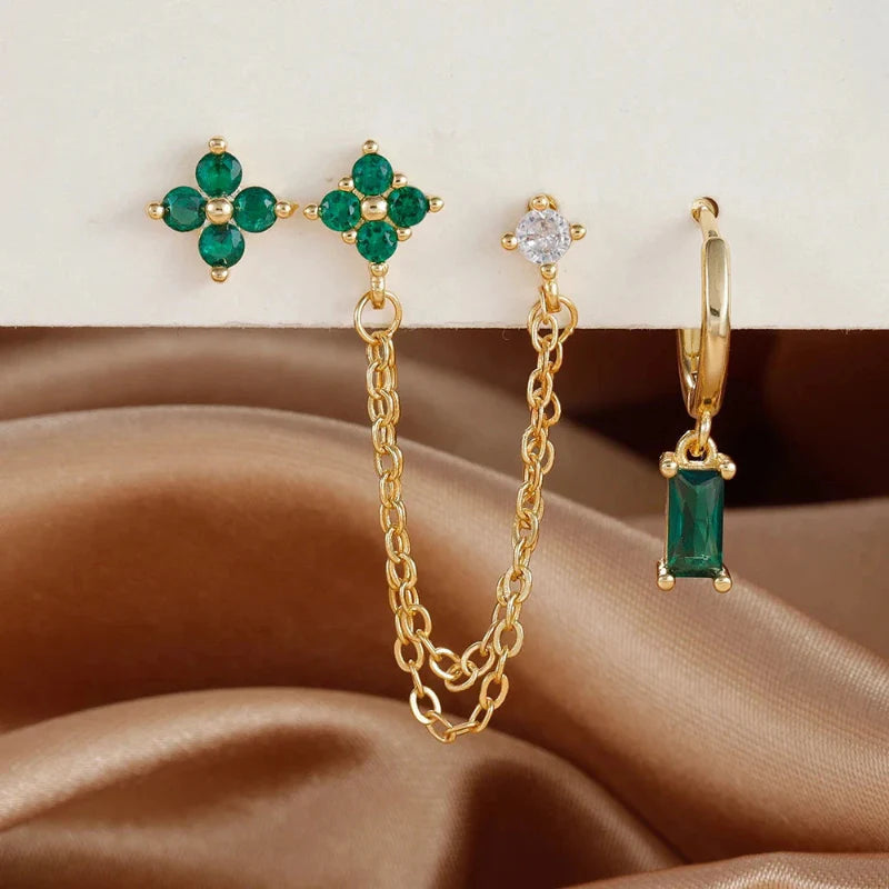 Aretes con Piedra de Nacimiento de Circón