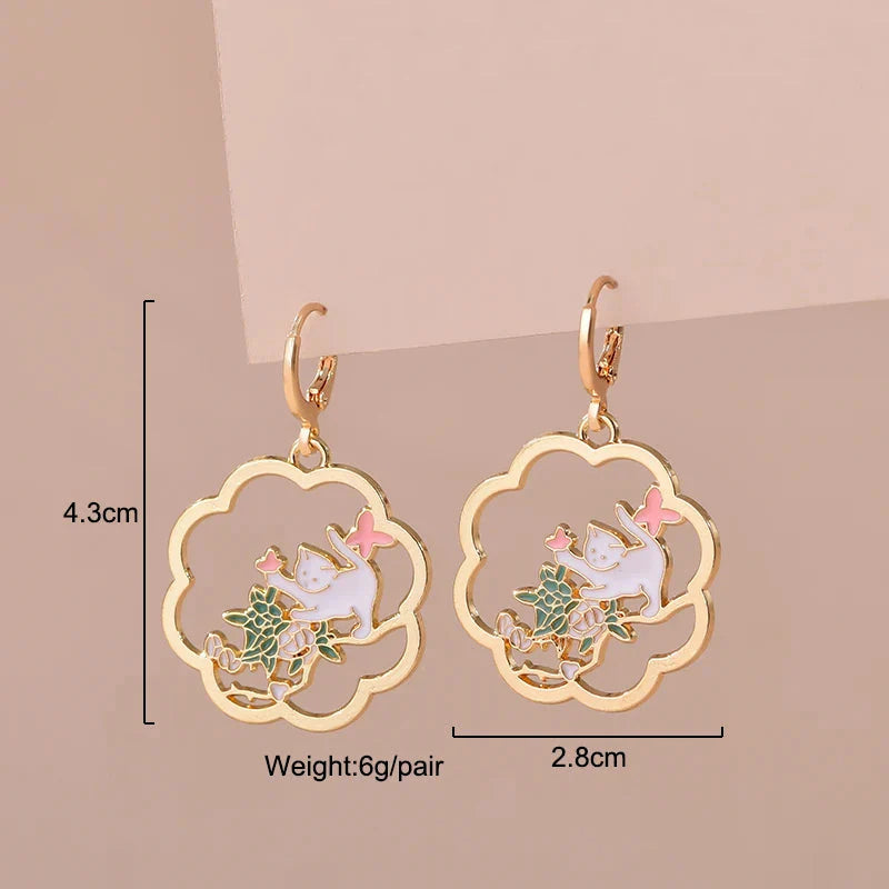 Pendientes Gato Doreado