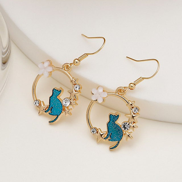 Pendientes Gato Doreado