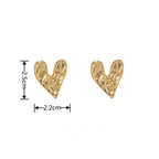 Aretes de Botón Corazón