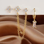 Aretes de Estrella con Cristal tipo Clavo