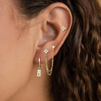 Aretes de Estrella con Cristal tipo Clavo