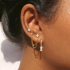 Aretes de Estrella con Cristal tipo Clavo