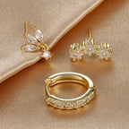 Aretes de Estrella de Zirconia para Mujer en Oro