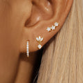 Aretes de Estrella de Zirconia para Mujer en Oro