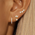 Aretes de Estrella de Zirconia para Mujer en Oro