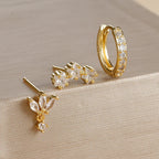 Aretes de Estrella de Zirconia para Mujer en Oro