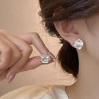 Aretes de Botón Flor de Camelia