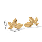 Aretes de botón con flores