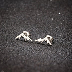 Aretes de Montaña tipo Clavo para Mujer u Hombre en plata
