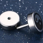 Aretes de Clavo Yin Yang para Hombre