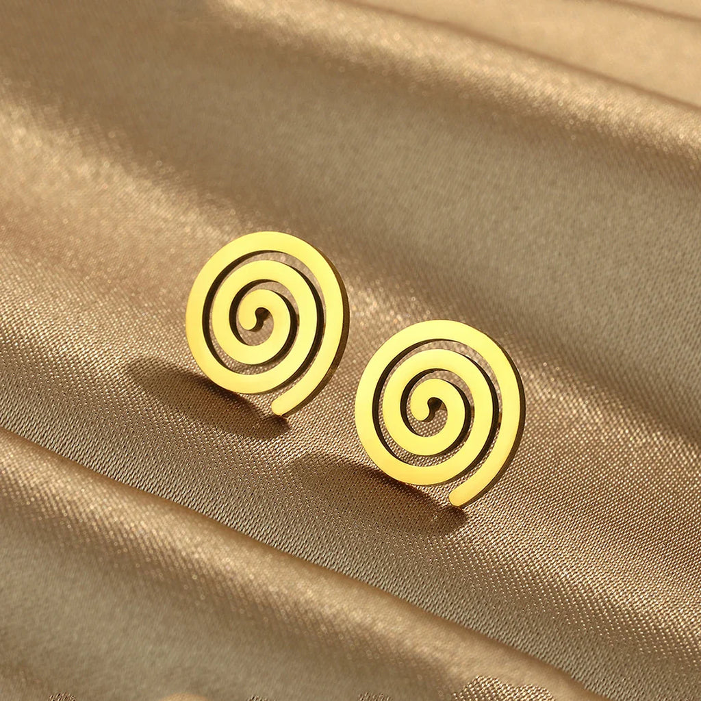 Aretes de Espiral en Oro