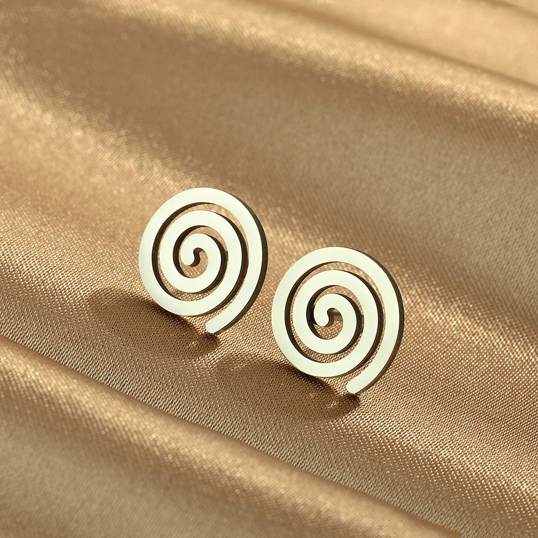 Aretes de Espiral en Plata
