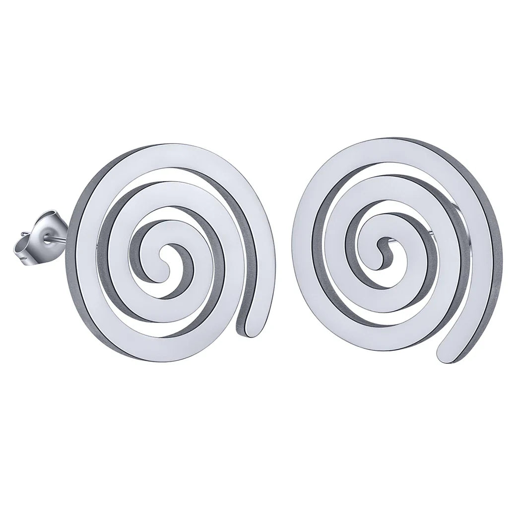 Aretes de Espiral en Plata