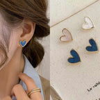 Aretes Corazón Azul & Rosa