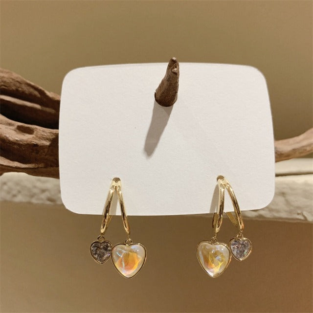Aretes de Corazón en Oro