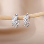 Aretes Corazones Oro - Plata plata