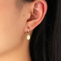 Aretes de Aro Brújula Rosa de los Vientos para Mujer
