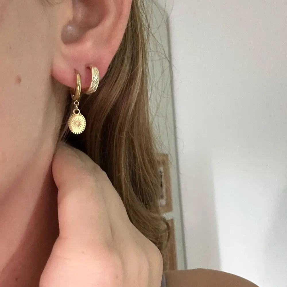 Pendientes Colgantes de Brújula Rosa de los Vientos