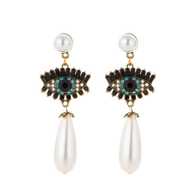 Aretes Contra el Mal de Ojo Azul Griego Turco Mataki Matiasma estilo 2